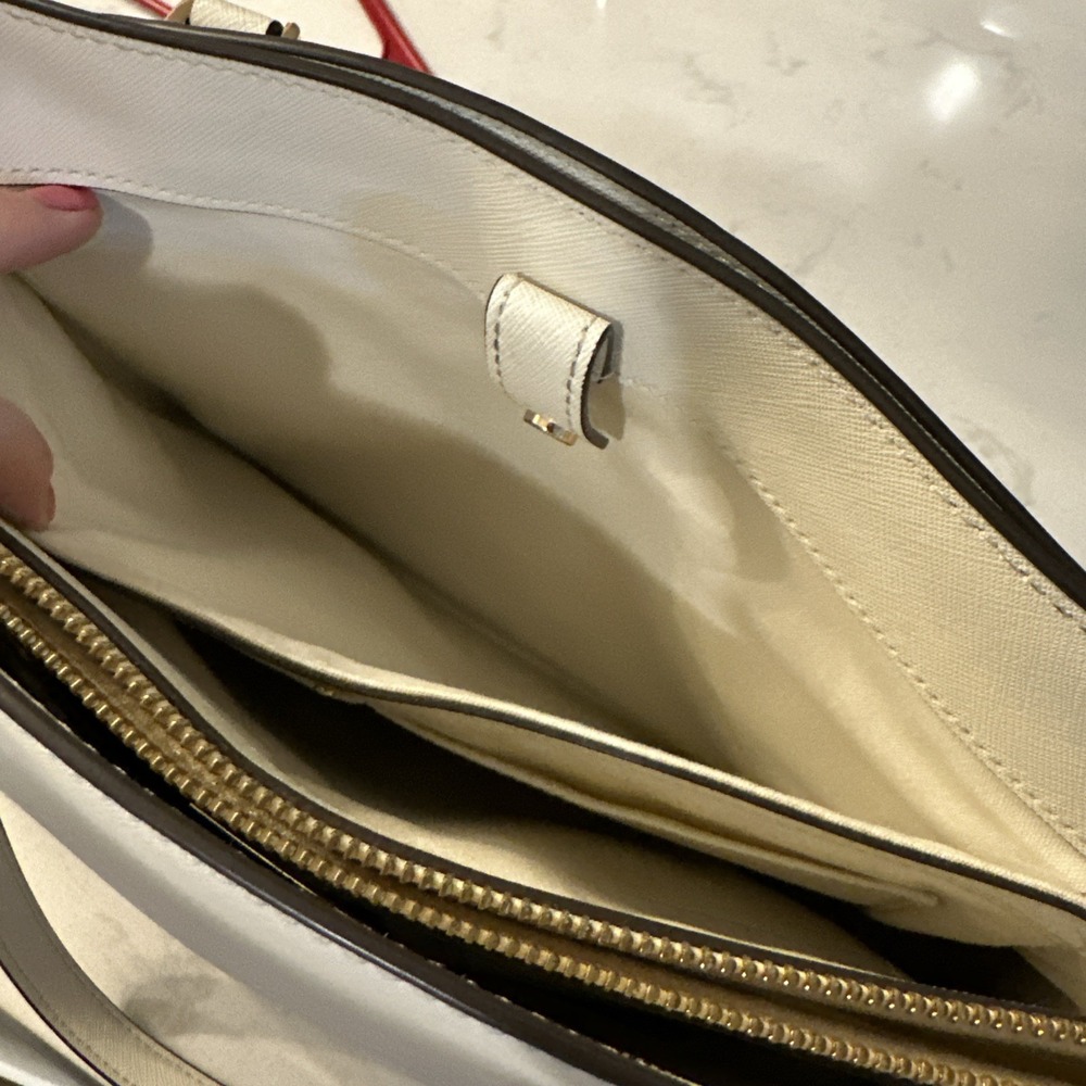 Tory Burch Tote Bag Shoulder Bag Robinson Medium Leather Ivory, Protective Bag. - Picture 7 of 16